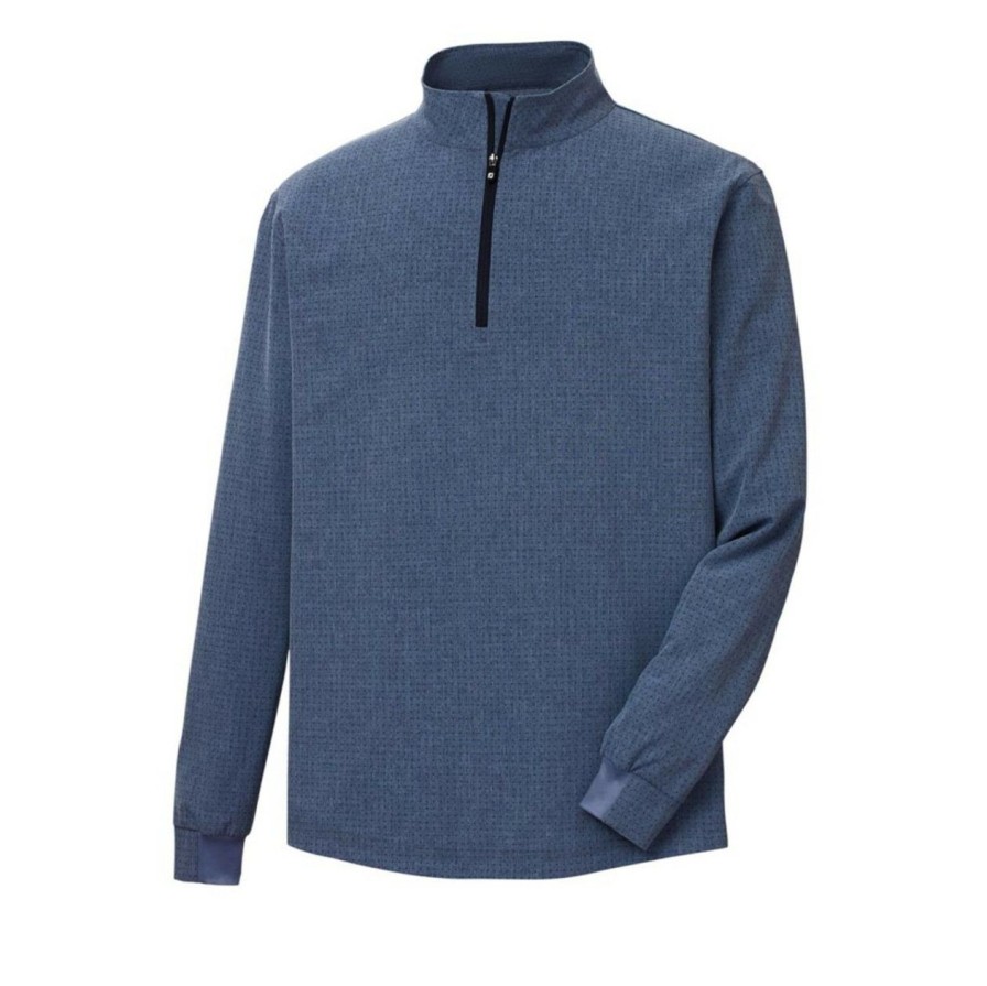 Apparel * | Footjoy Tonal Print Woven 1/4 Zip