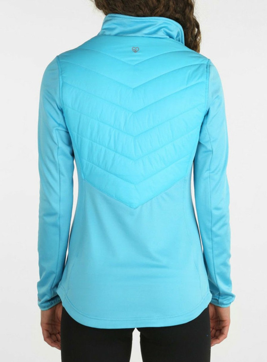 Apparel * | Straight Down Women'S Cascade Quarter Zip Azul