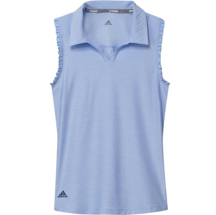 Apparel * | Adidas Junior Girls Spacedye Sleeveless Polos