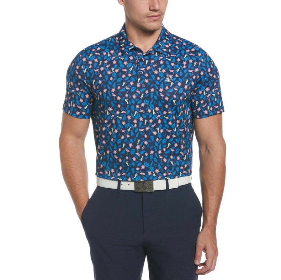 Apparel * | Original Penguin Whimsical Tropical Print Polo