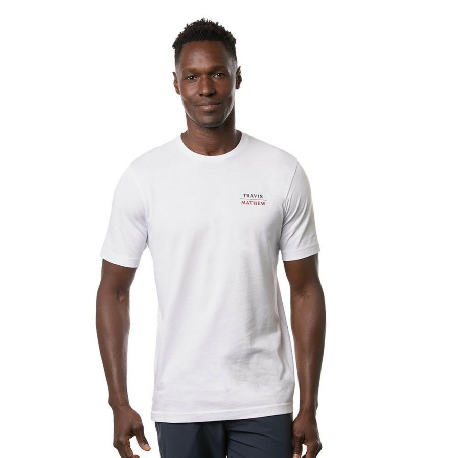 Apparel * | Travis Mathew Cattails Tee White