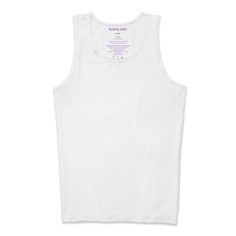 Apparel * | Tommy John Cool Cotton Tank Top Undershirt White