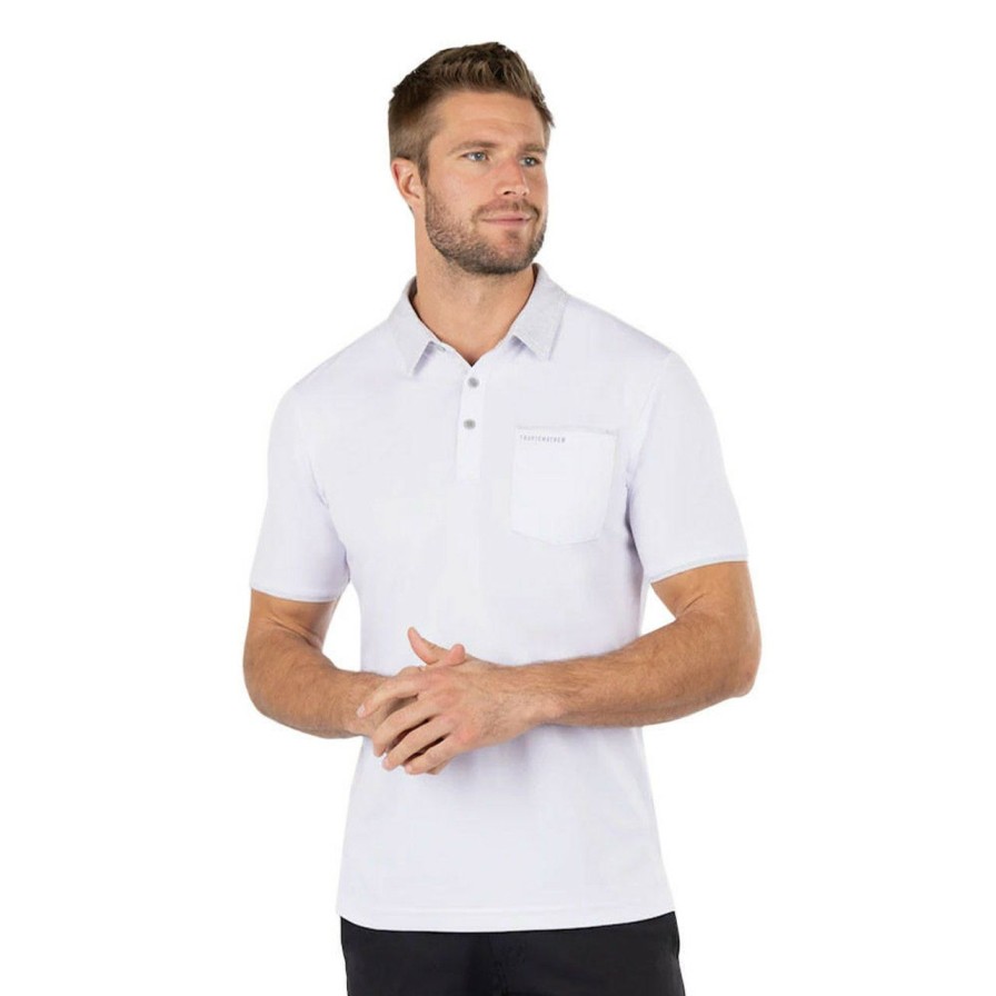 Apparel * | Travis Mathew Snowy Days Polo White