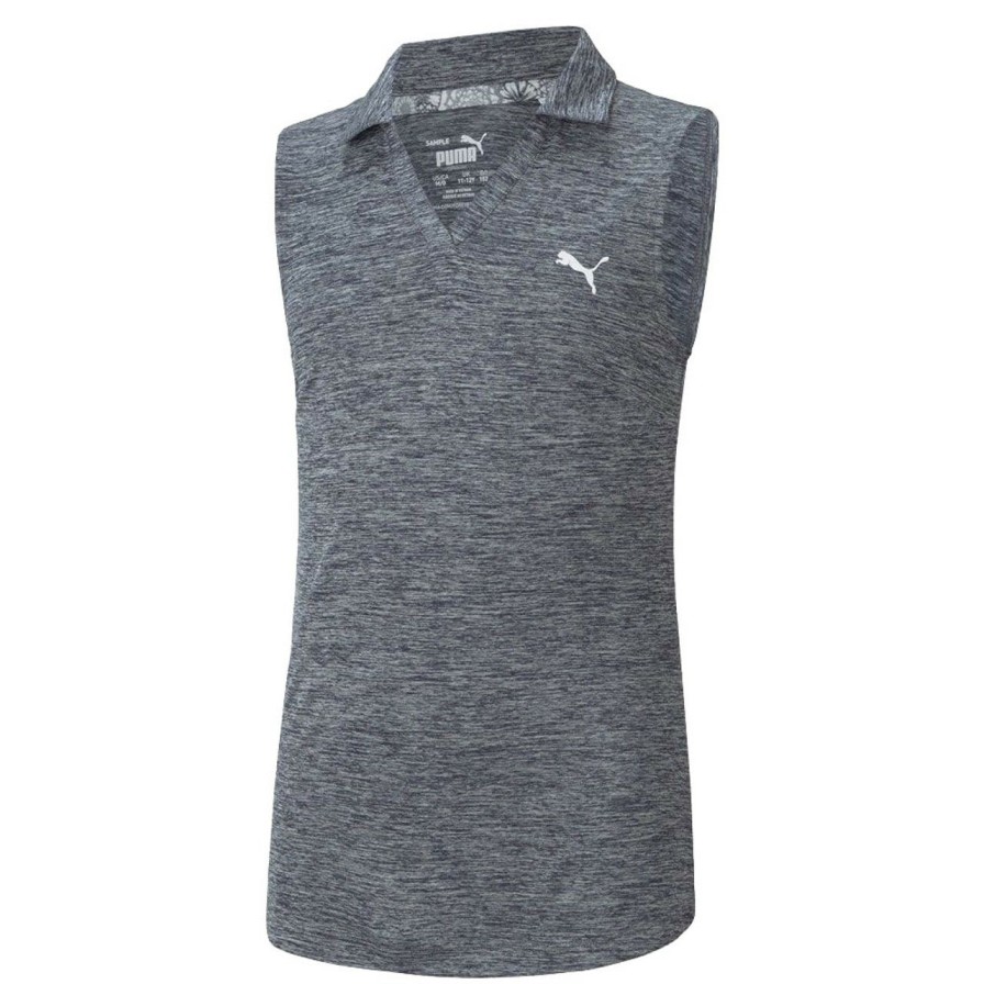 Apparel * | Puma Junior Girls Heather Polo