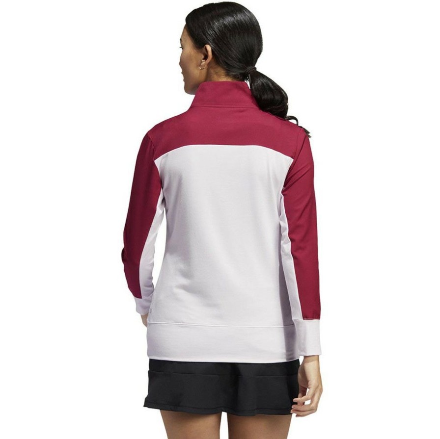 Apparel * | Adidas Women'S Colorblock Quarter Snap Jacket