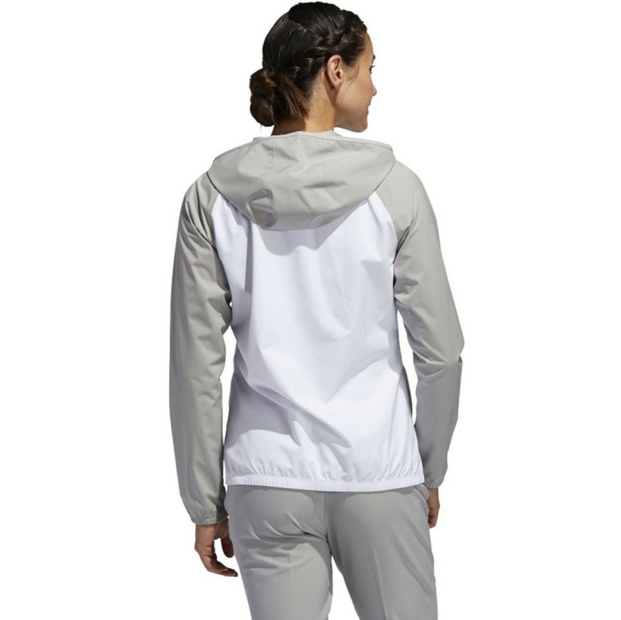 Apparel * | Adidas Women'S Climastorm Jacket White Solid Grey