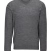 Apparel * | Matte Grey Ridge Long Sleeve V-Neck Jet Grey