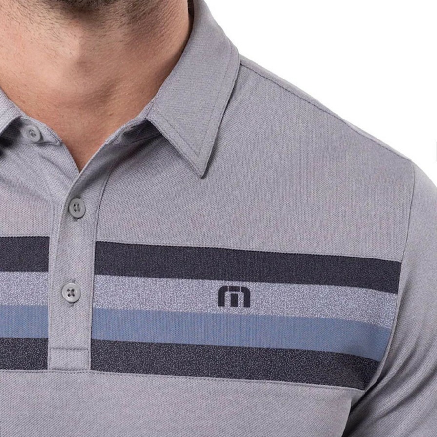 Apparel * | Travis Mathew Private Dock Polo Heather Medium Grey