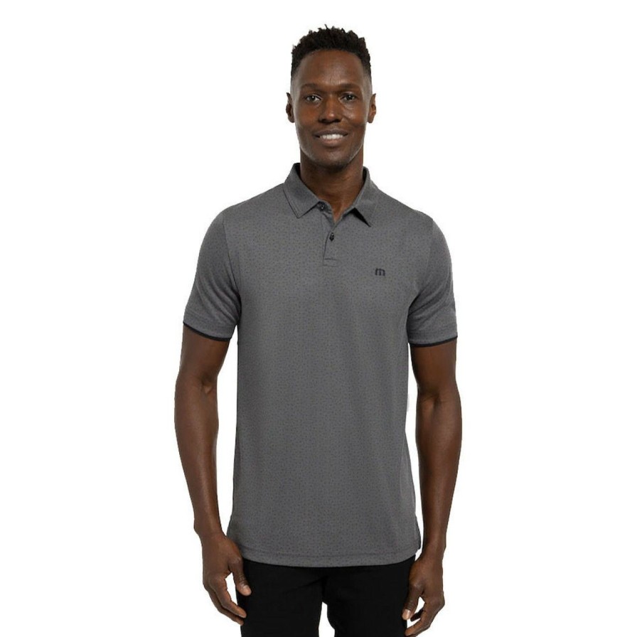 Apparel * | Travis Mathew Light Valley Polo Heather Dark Grey