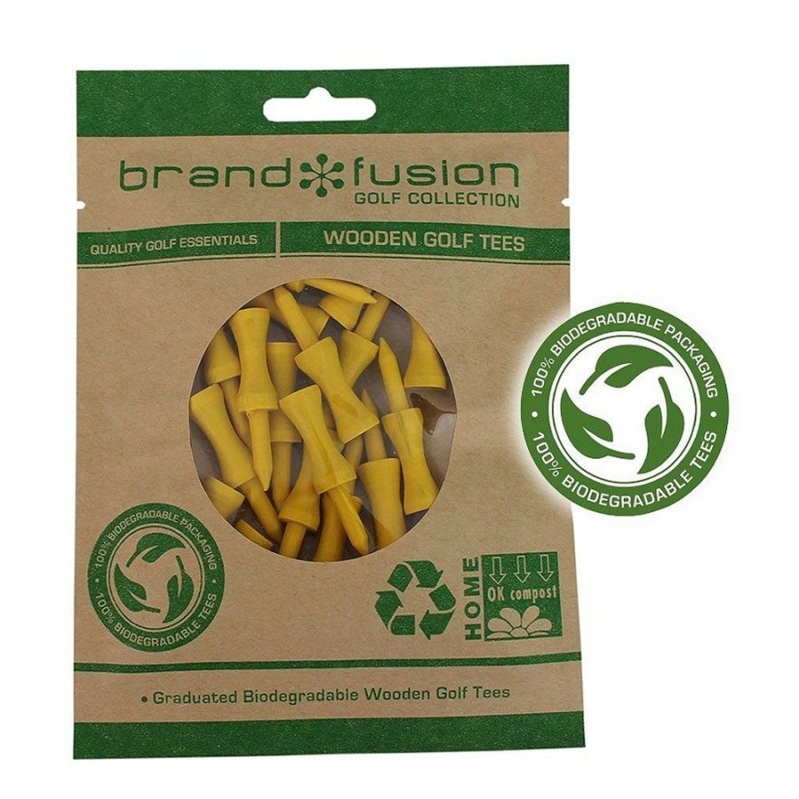 Golf Accessories * | Brand Fusion 43Mm Graduated Biodegradable Wooden Golf Tees