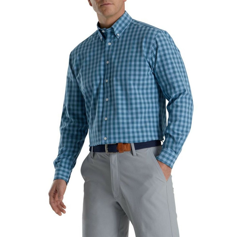 Apparel * | Footjoy Stretch Woven Gingham Shirt