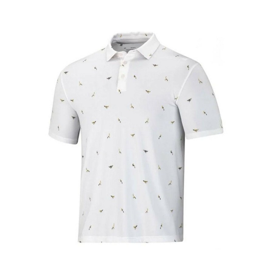 Apparel * | Under Armour Playoff Finches Print Polo White