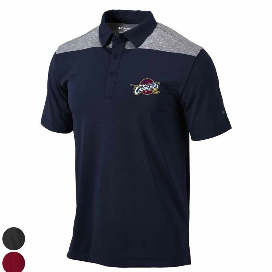 Apparel * | Columbia Nba Omni-Wick Utility Polo Cleveland Cavaliers