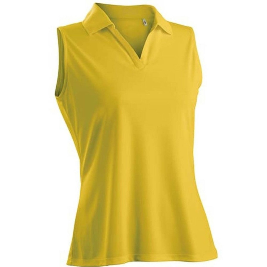 Apparel * | Nancy Lopez Luster Sleeveless Polo Plus Size Amber