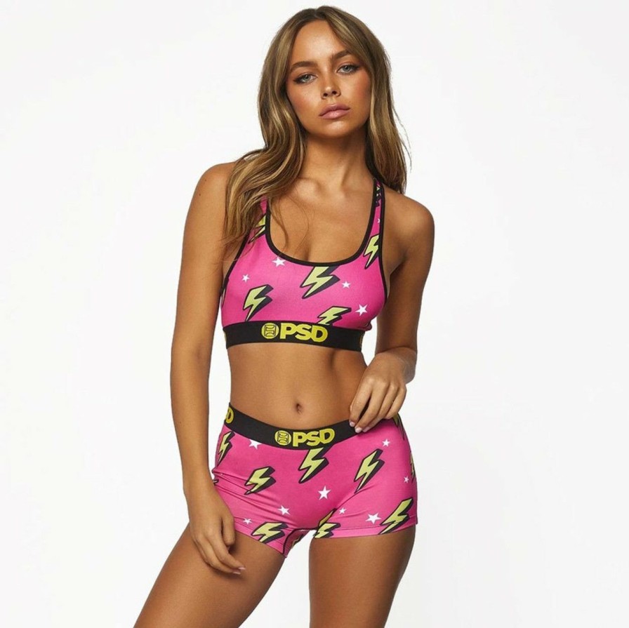 Apparel * | Psd Women'S Lightning Pop Boy Short Pink