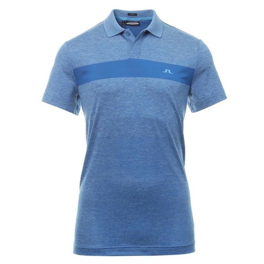 Apparel * | J.Lindeberg Jay Polo Relaxed Fit Ocean Blue Melange