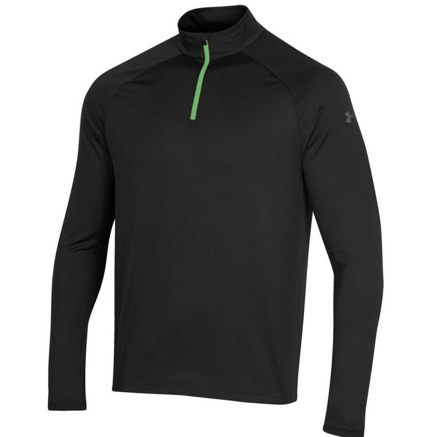 Apparel * | Under Armour Performance 2.0 1/4 Zip Black Vapor Green