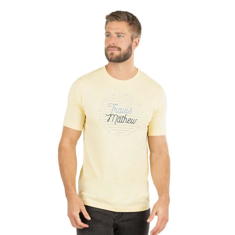 Apparel * | Travis Mathew Cheers My Dears Tee Heather Sunlight