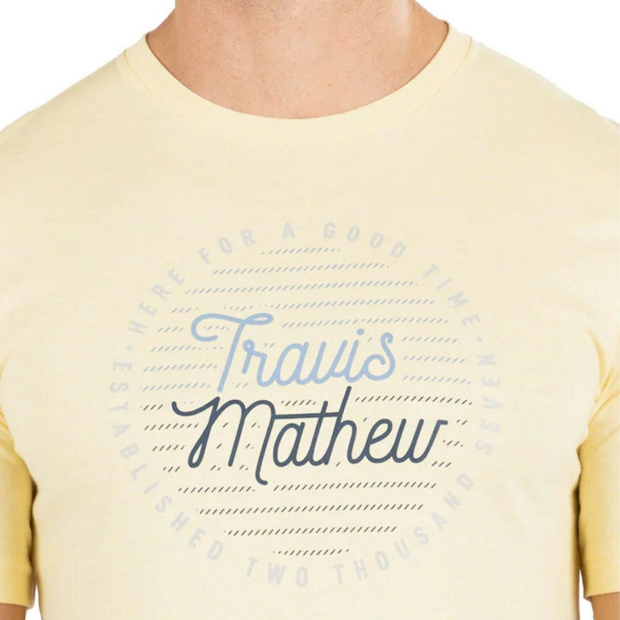 Apparel * | Travis Mathew Cheers My Dears Tee Heather Sunlight