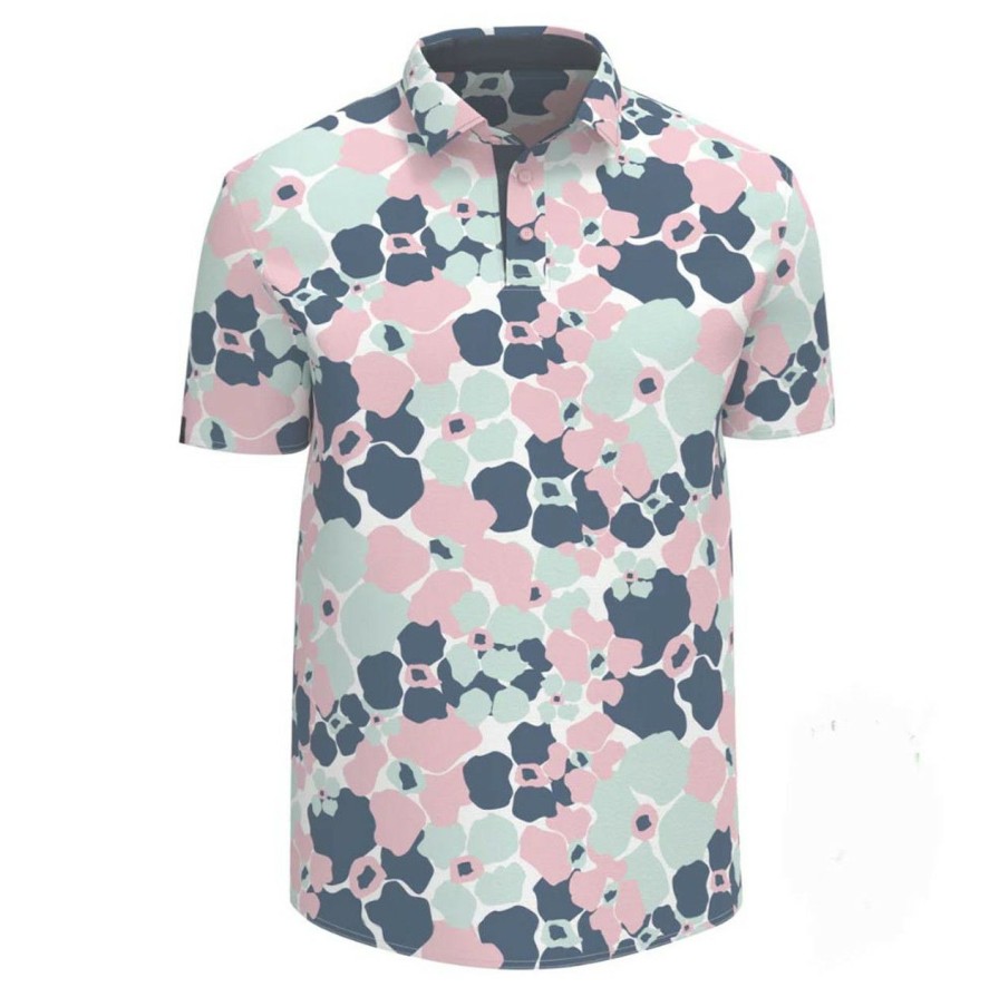 Apparel * | Swannies Ace Polo Flamingo Mint Blue