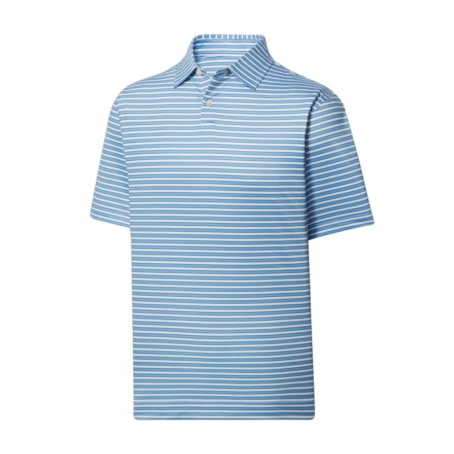 Apparel * | Footjoy Lisle Mini Regimental Stripe Self Collar Polo