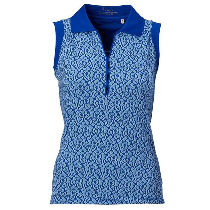 Apparel * | Nancy Lopez Dream Sleeveless Polo Previous Season Style Carbon Mint