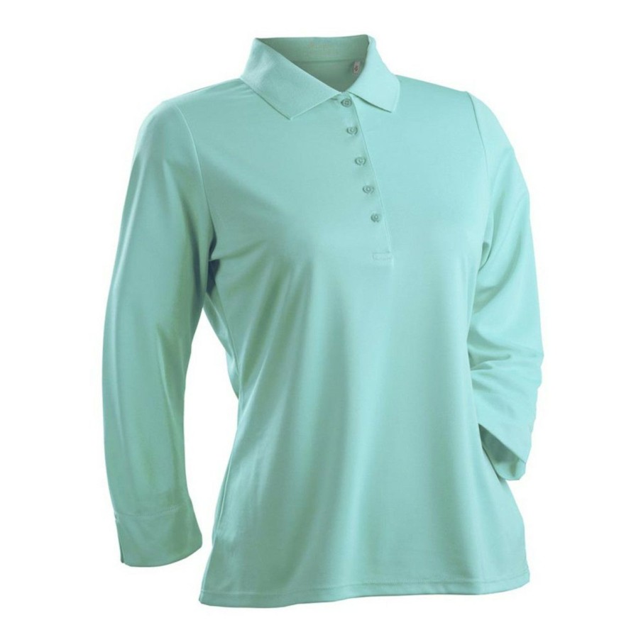 Apparel * | Nancy Lopez Luster 3/4 Sleeve Polo