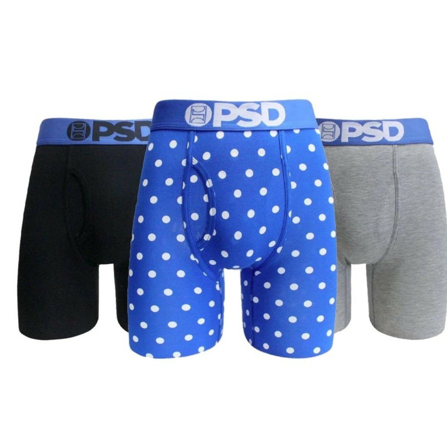 Apparel * | Psd Modal Boxer Brief 3 Pack Blue