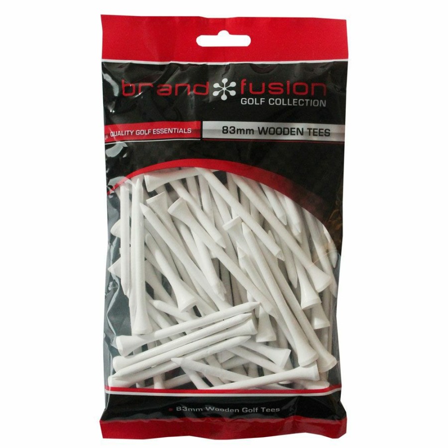 Golf Accessories * | Brand Fusion 83Mm Wooden Golf Tees 80 Pack