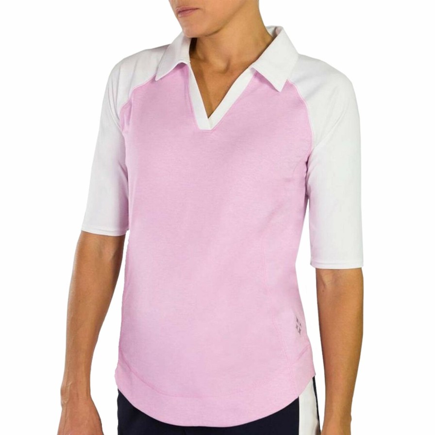 Apparel * | Jofit 1/2 Sleeve Tech Polo Bloom