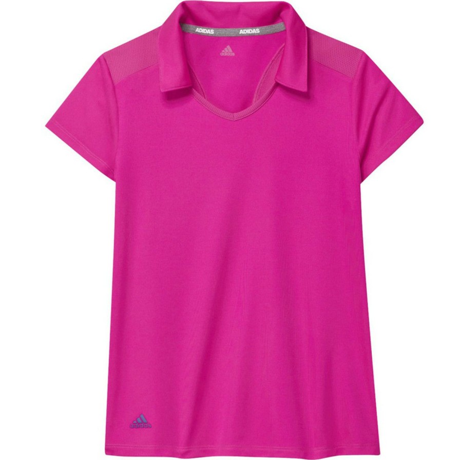 Apparel * | Adidas Junior Girls Fashion Polo Shock Pink