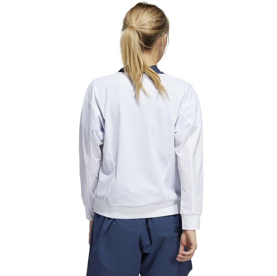 Apparel * | Adidas Women'S Go-To Knit Woven Pullover White