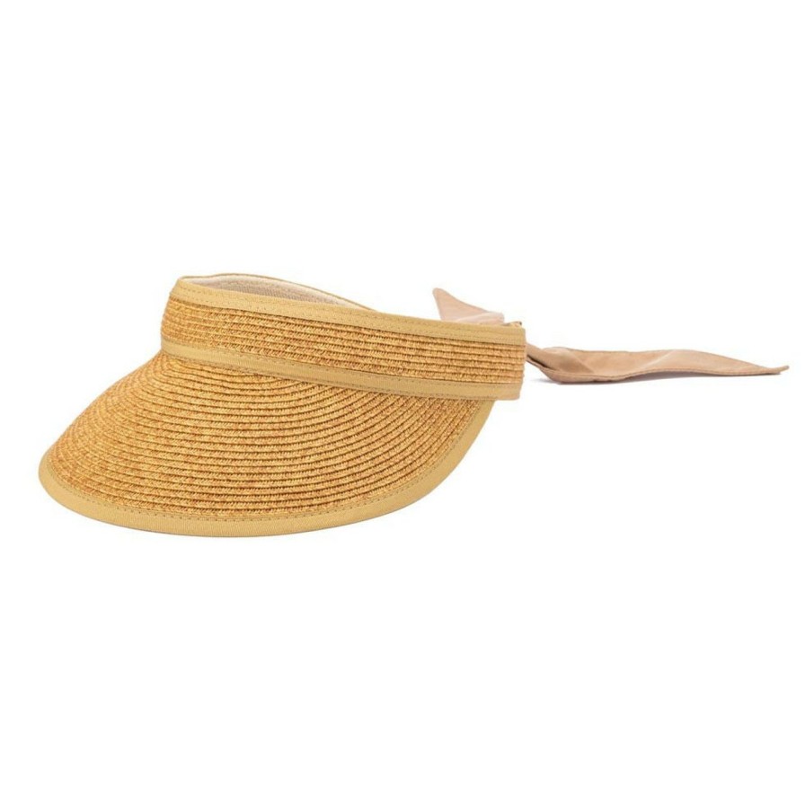 Apparel * | San Diego Hat Company Women'S Knotty Visor Natural