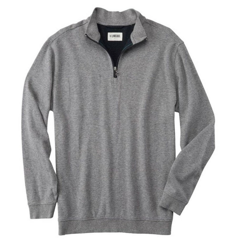 Apparel * | Linksoul Bristol Half-Zip Pullover Charcoal Heather