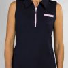 Apparel * | Jofit Sleeveless Pocket Polo Midnight