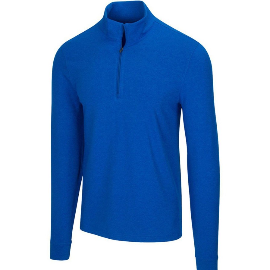 Apparel * | Greg Norman Heathered 1/4 Zip Mock