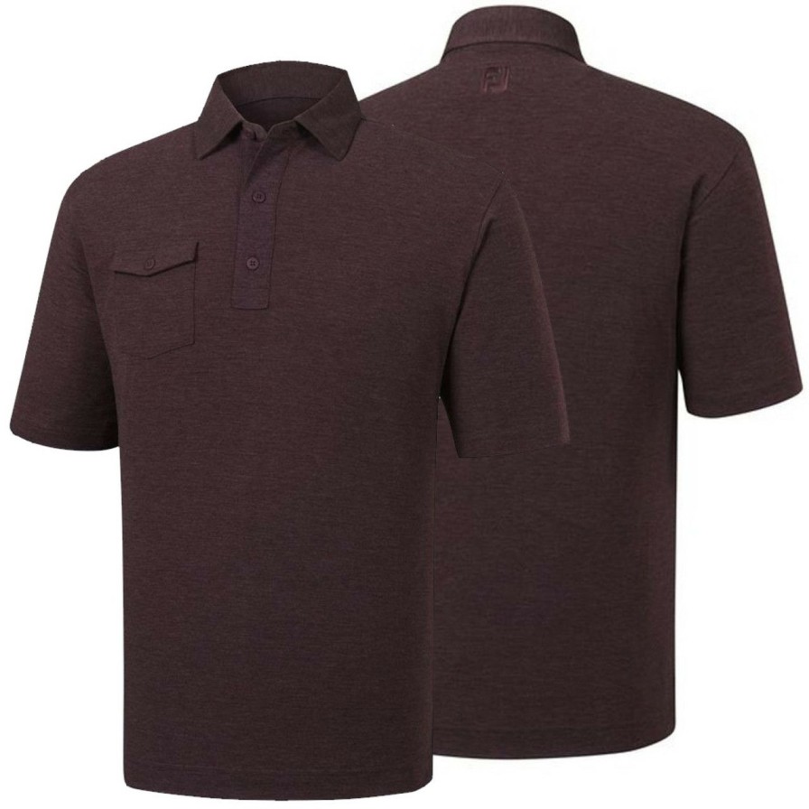 Apparel * | Footjoy Spun Poly Chest Pocket Polo Self Collar Closeout