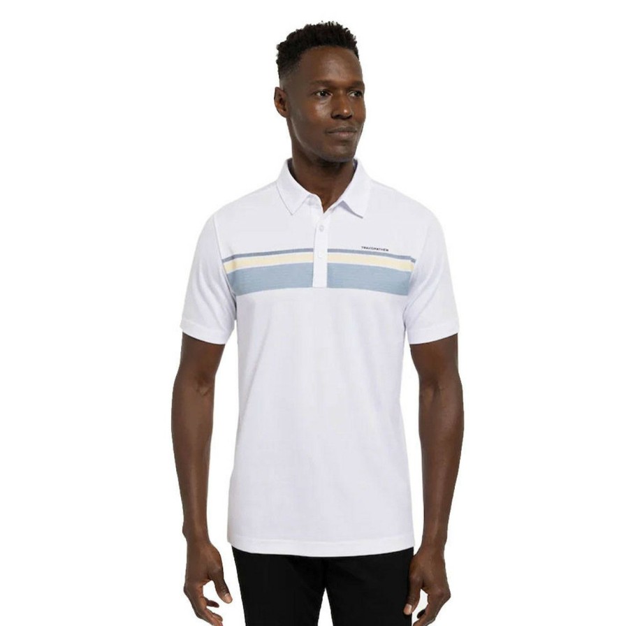 Apparel * | Travis Mathew Rocky Path Polo White