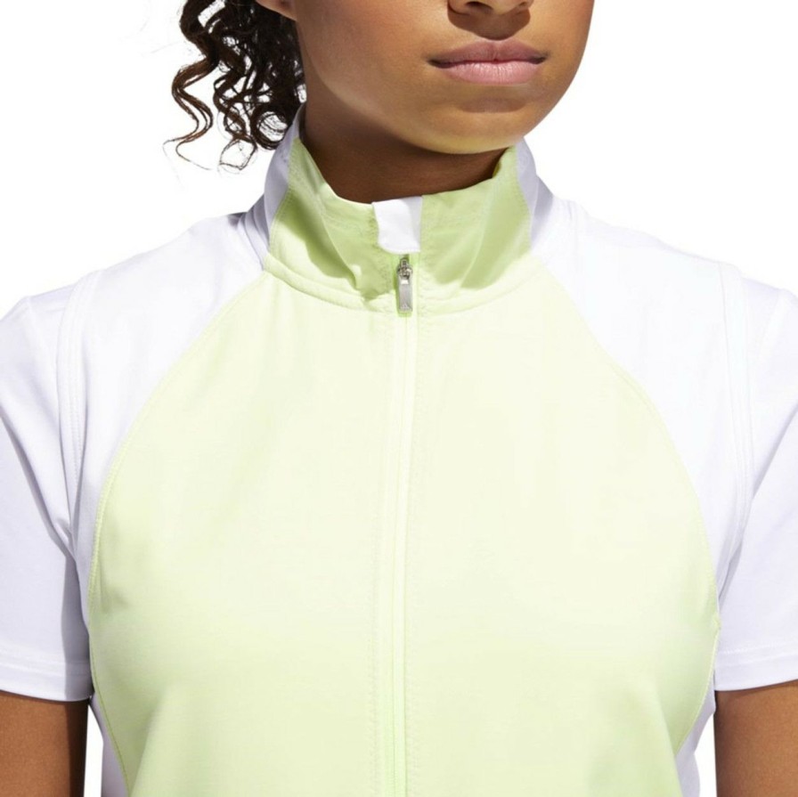 Apparel * | Adidas Women'S Full Zip Vest Hi-Res Yellow