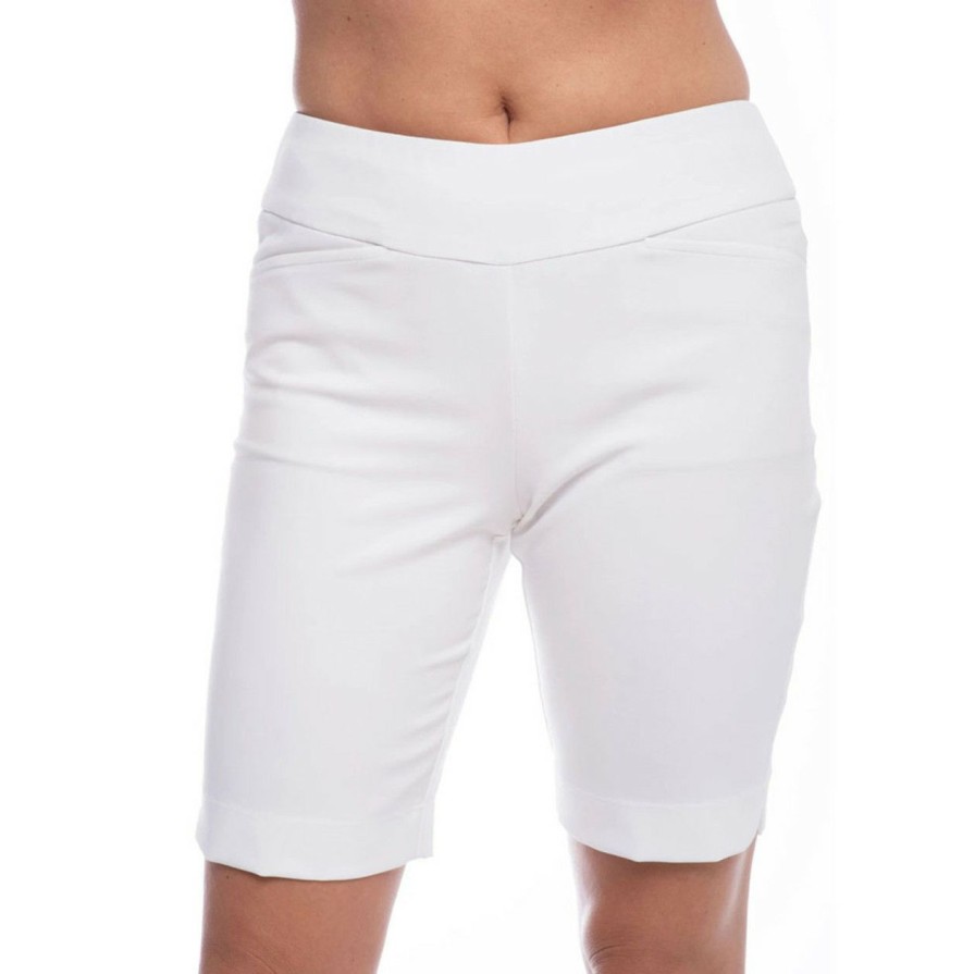 Apparel * | Ibkul Stain Resistant Solid Shorts