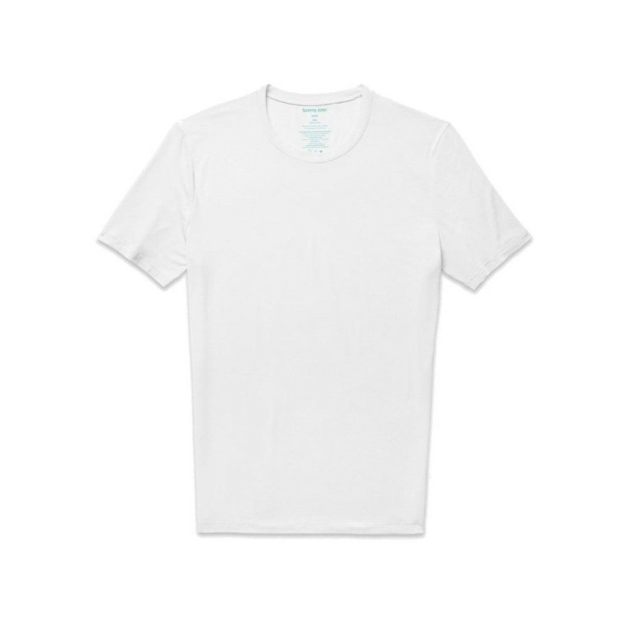 Apparel * | Tommy John Second Skin Crew Neck Tee White