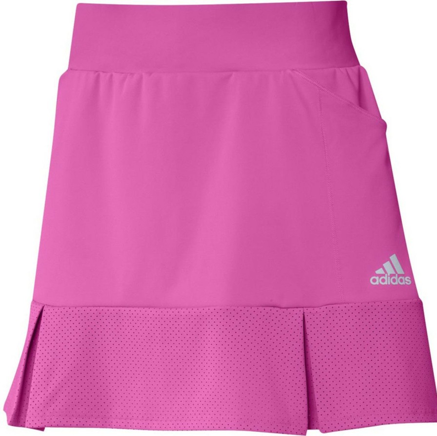 Apparel * | Adidas Women'S Pleated Perforated Skort 15 Inch