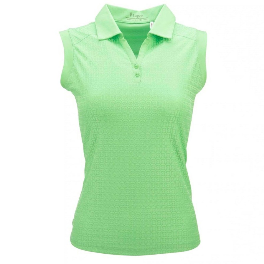 Apparel * | Nancy Lopez Journey Sleeveless Polo Fern