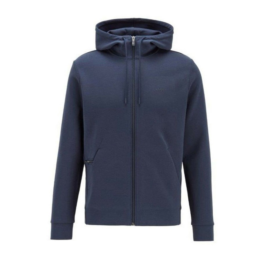 Apparel * | Hugo Boss Saggy X Performance Hoodie Navy