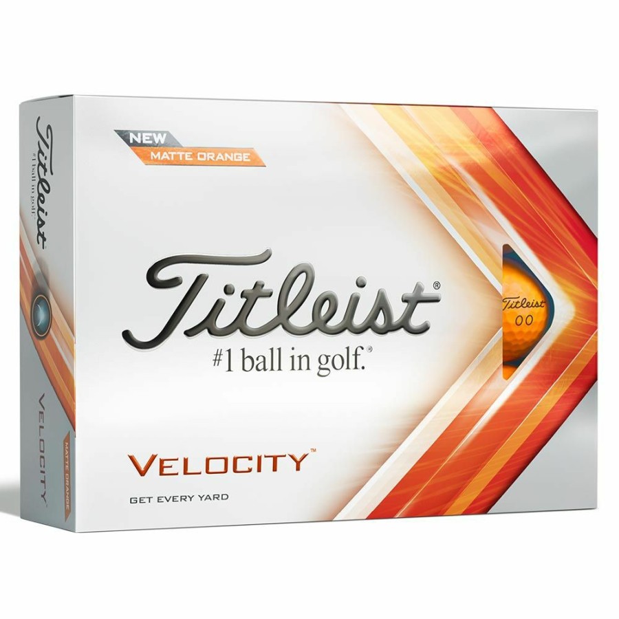 Golf Balls * | Titleist Velocity 2022 Matte Orange Golf Balls