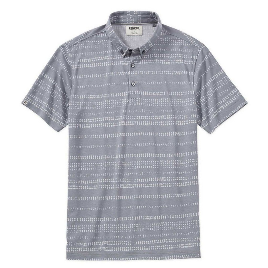 Apparel * | Linksoul Batik Stripe Oxford Polo Soft Sky