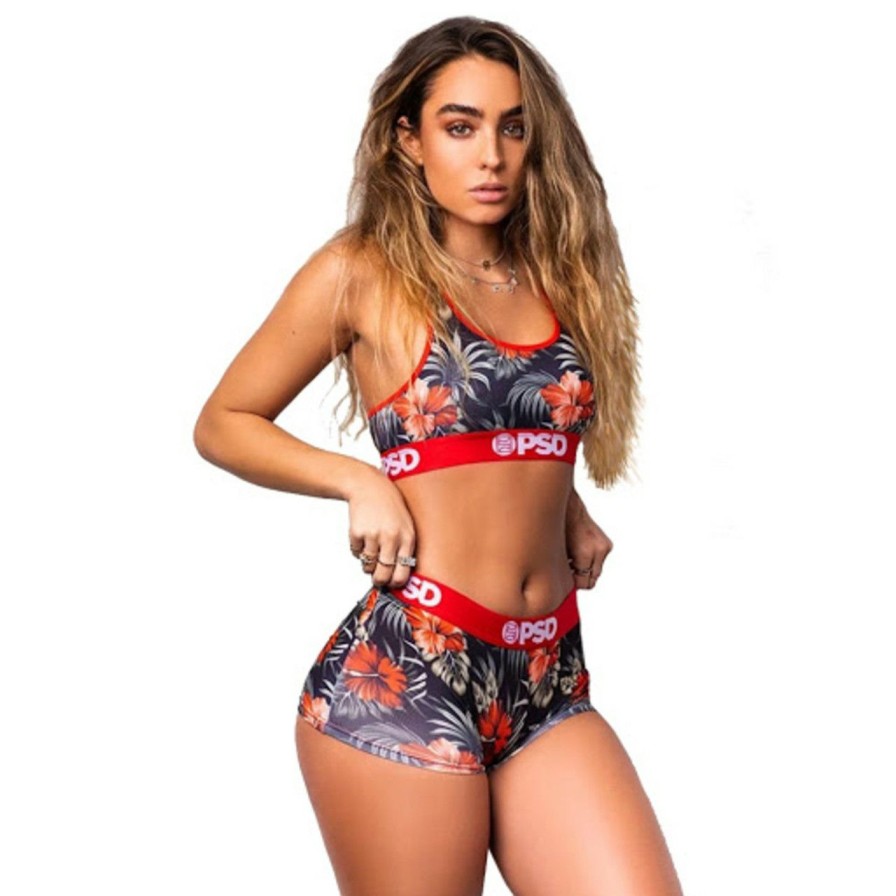 Apparel * | Psd Women'S Floral Sports Bra Multi