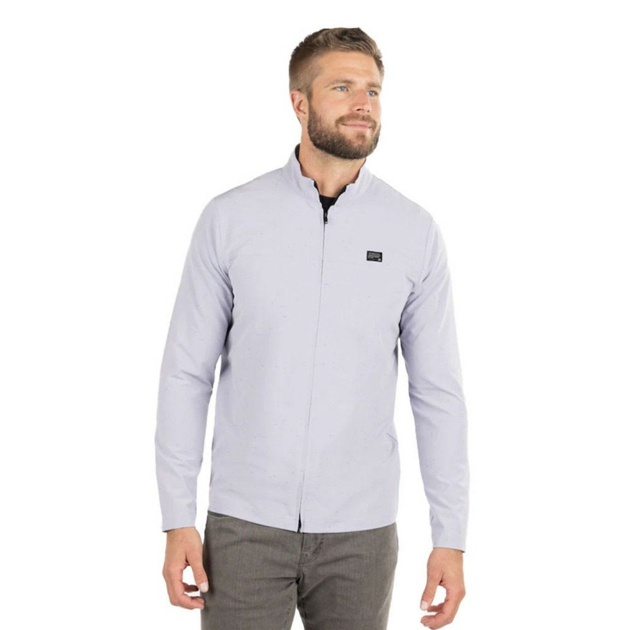 Apparel * | Travis Mathew Latitude Adjustment Jacket Silver Bullet