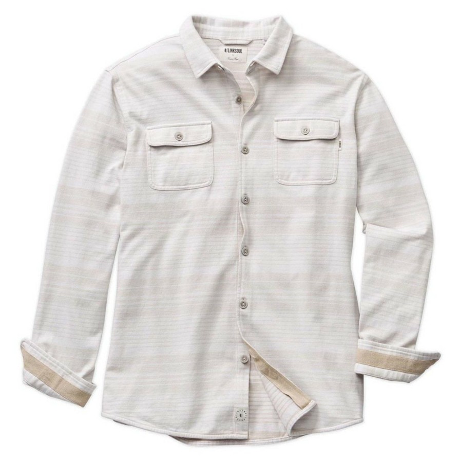 Apparel * | Linksoul Horizon Stripe Shirt Sand