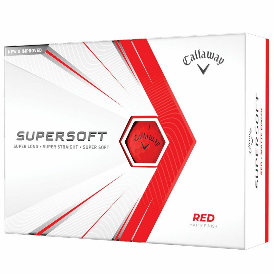 Golf Balls * | Callaway Supersoft Matte Red Golf Balls